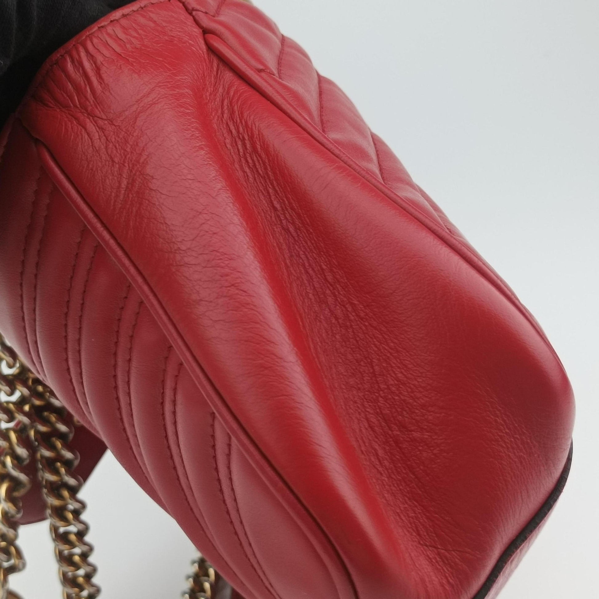 GG Marmont Red Leather 443497 E025631951GGマーモント レッド レザー 443497 E025631951