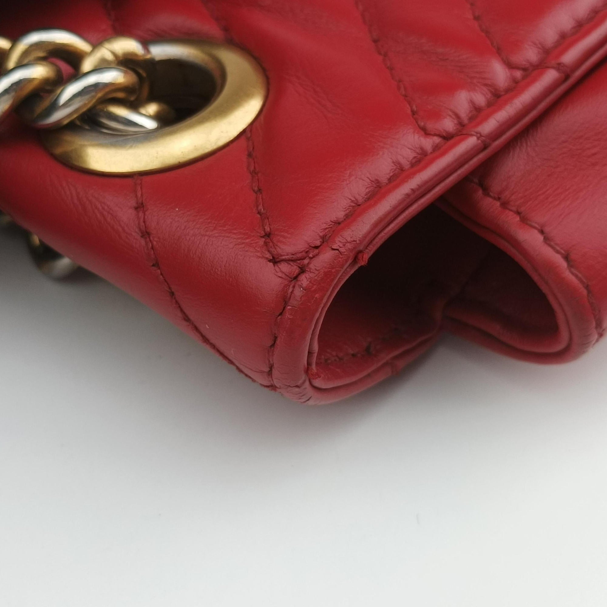 GG Marmont Red Leather 443497 E025631951GGマーモント レッド レザー 443497 E025631951