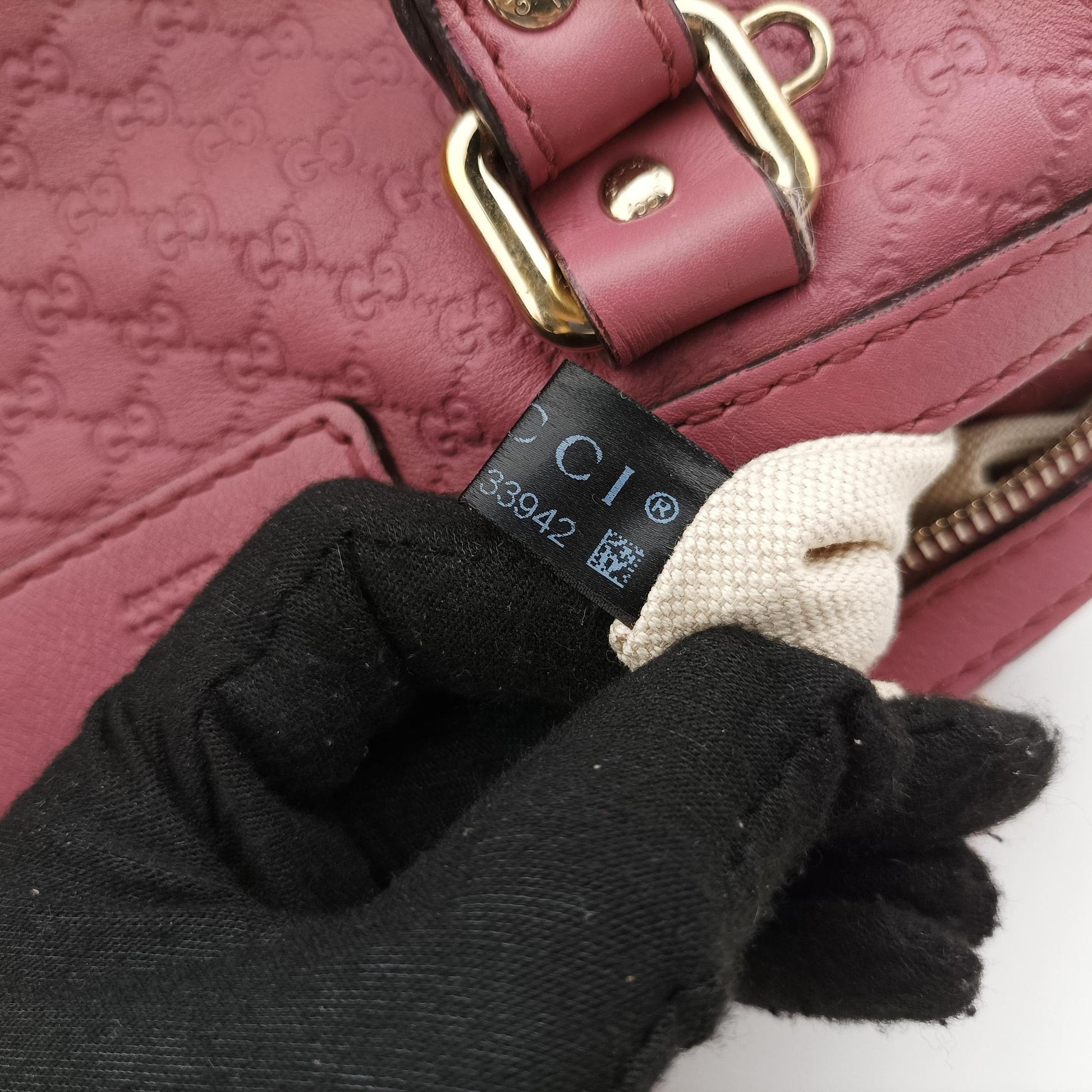 Guccissima Trim Web Joy Pink Leather 269876 G013133942グッチシマ トリム ウェブ ジョイ ピンク レザー 269876 G013133942