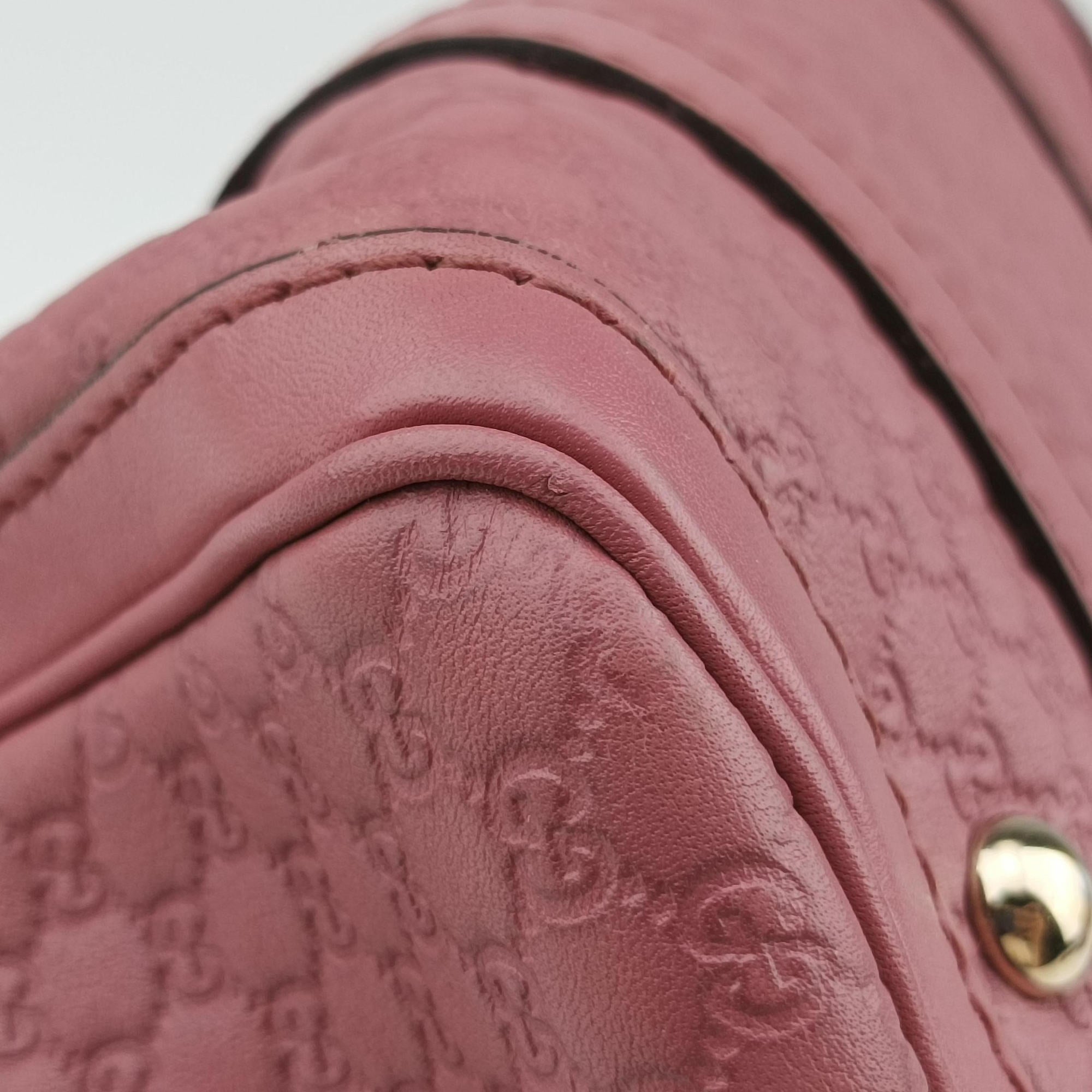 Guccissima Trim Web Joy Pink Leather 269876 G013133942グッチシマ トリム ウェブ ジョイ ピンク レザー 269876 G013133942