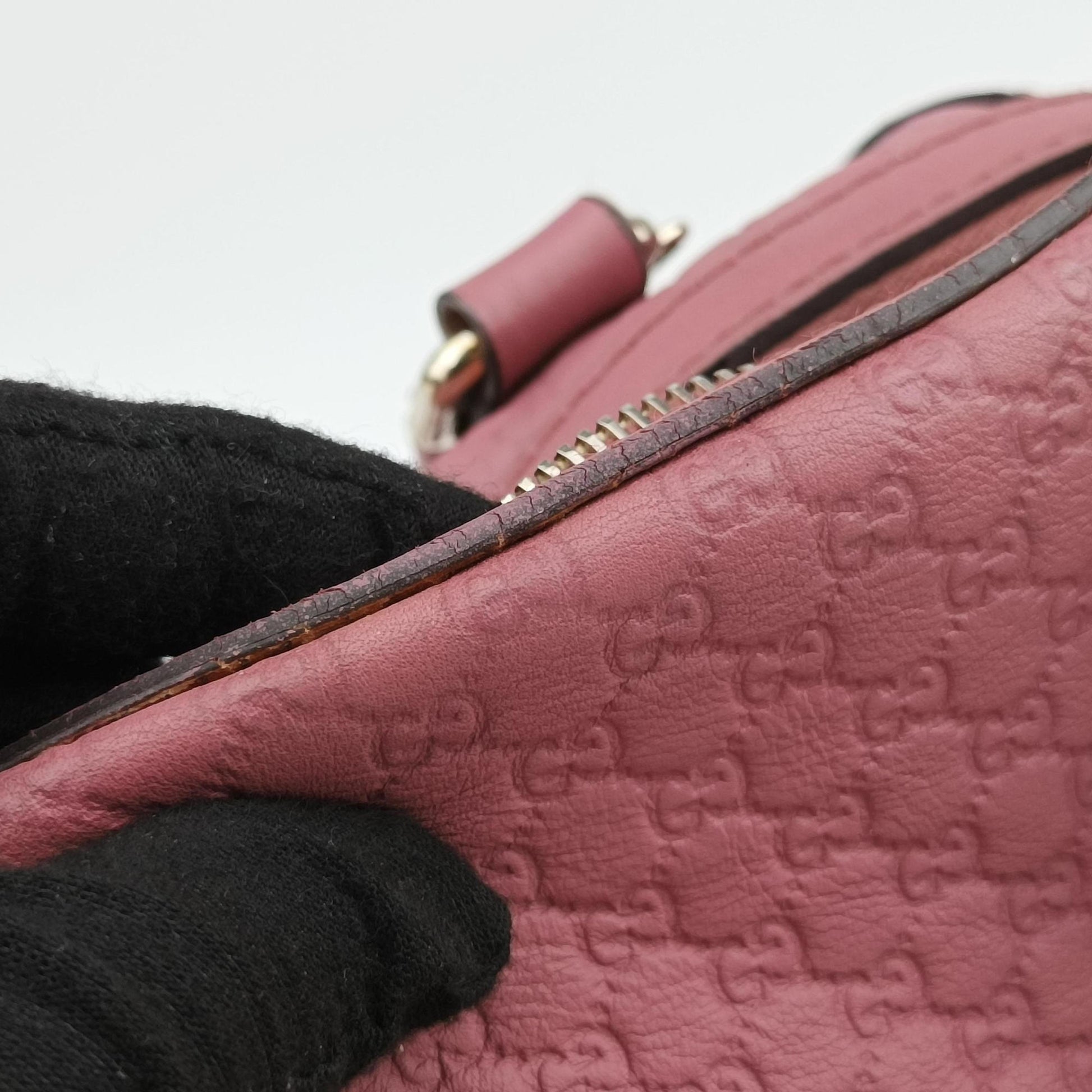 Guccissima Trim Web Joy Pink Leather 269876 G013133942グッチシマ トリム ウェブ ジョイ ピンク レザー 269876 G013133942