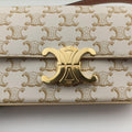 Claude Triomphe white x brown PVC coated canvas x Leather W-CU-2251クロード トリオンフ ホワイトxブラウン PVCコーティングキャンバスxレザー W-CU-2251