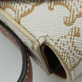 Claude Triomphe white x brown PVC coated canvas x Leather W-CU-2251クロード トリオンフ ホワイトxブラウン PVCコーティングキャンバスxレザー W-CU-2251