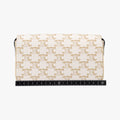 Claude Triomphe white x brown PVC coated canvas x Leather W-CU-2251クロード トリオンフ ホワイトxブラウン PVCコーティングキャンバスxレザー W-CU-2251