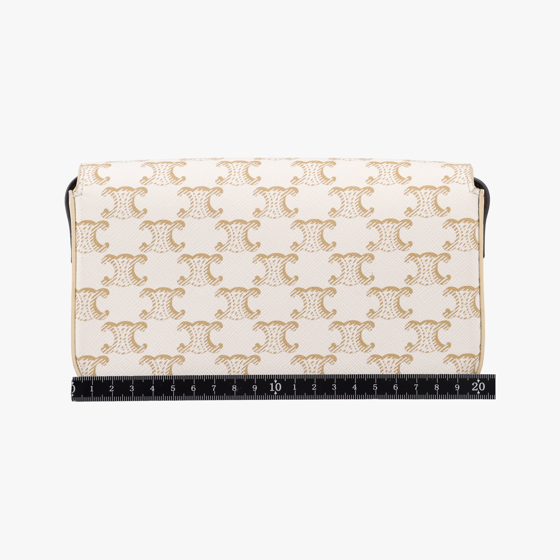 Claude Triomphe white x brown PVC coated canvas x Leather W-CU-2251クロード トリオンフ ホワイトxブラウン PVCコーティングキャンバスxレザー W-CU-2251