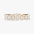 Claude Triomphe white x brown PVC coated canvas x Leather W-CU-2251クロード トリオンフ ホワイトxブラウン PVCコーティングキャンバスxレザー W-CU-2251