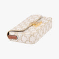 Claude Triomphe white x brown PVC coated canvas x Leather W-CU-2251クロード トリオンフ ホワイトxブラウン PVCコーティングキャンバスxレザー W-CU-2251