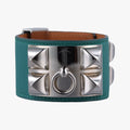 Collier de chien Green×silver Leather × GP S R▢Qコリエ ド シアン グリーン×シルバー レザー×GP S R▢Q