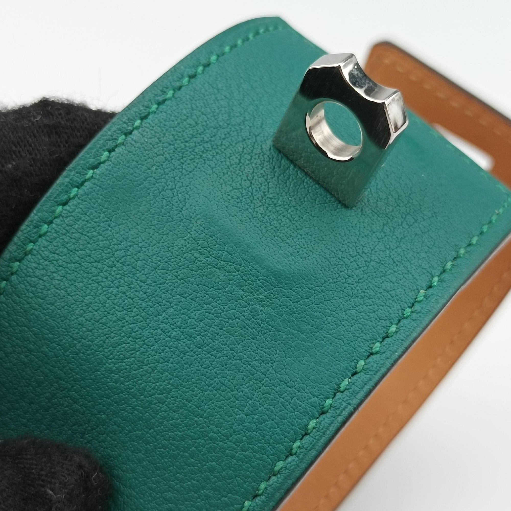 Collier de chien Green×silver Leather × GP S R▢Qコリエ ド シアン グリーン×シルバー レザー×GP S R▢Q