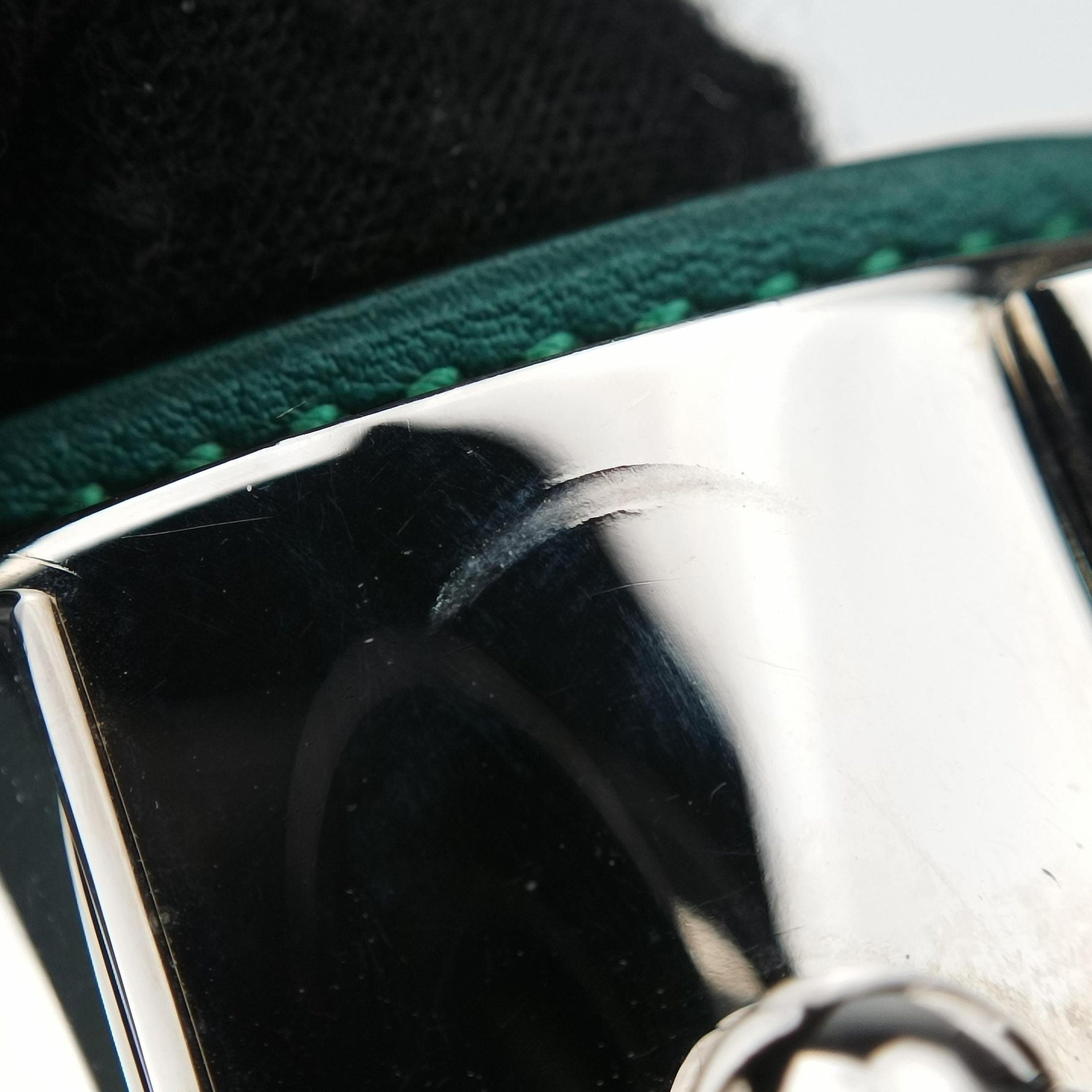 Collier de chien Green×silver Leather × GP S R▢Qコリエ ド シアン グリーン×シルバー レザー×GP S R▢Q