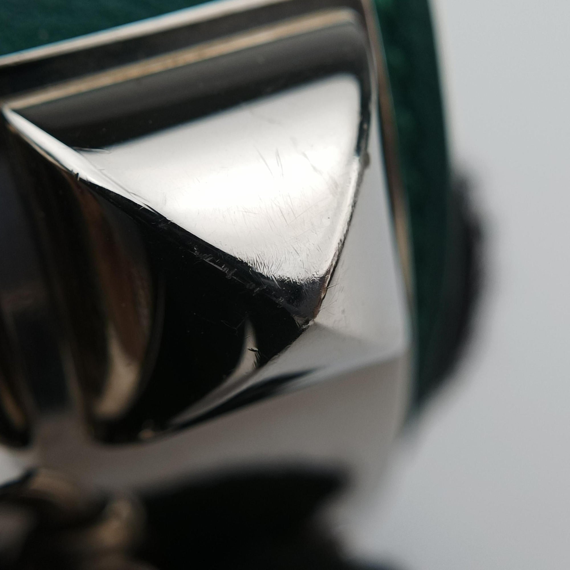 Collier de chien Green×silver Leather × GP S R▢Qコリエ ド シアン グリーン×シルバー レザー×GP S R▢Q