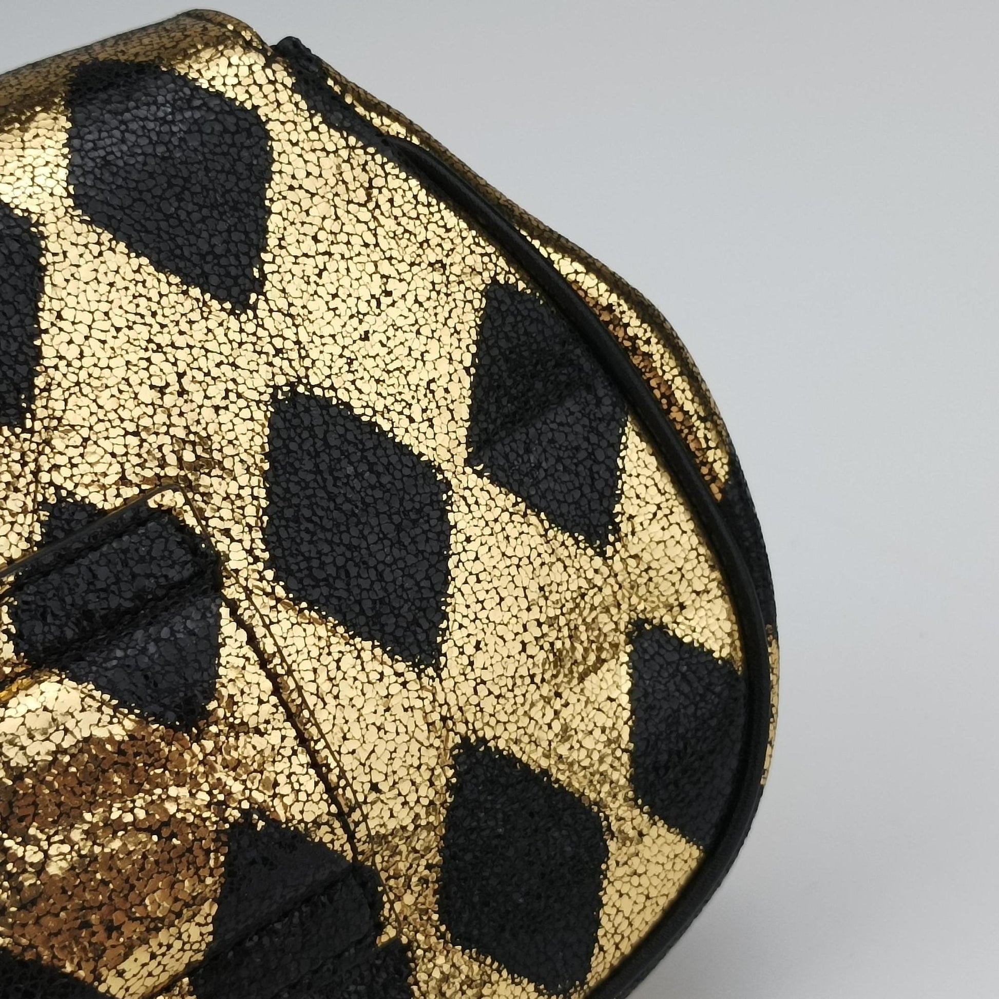 Metallic Crackle Golden×black Leather 605112 C031415516メタリッククラックル ゴールド×ブラック レザー 605112 C031415516