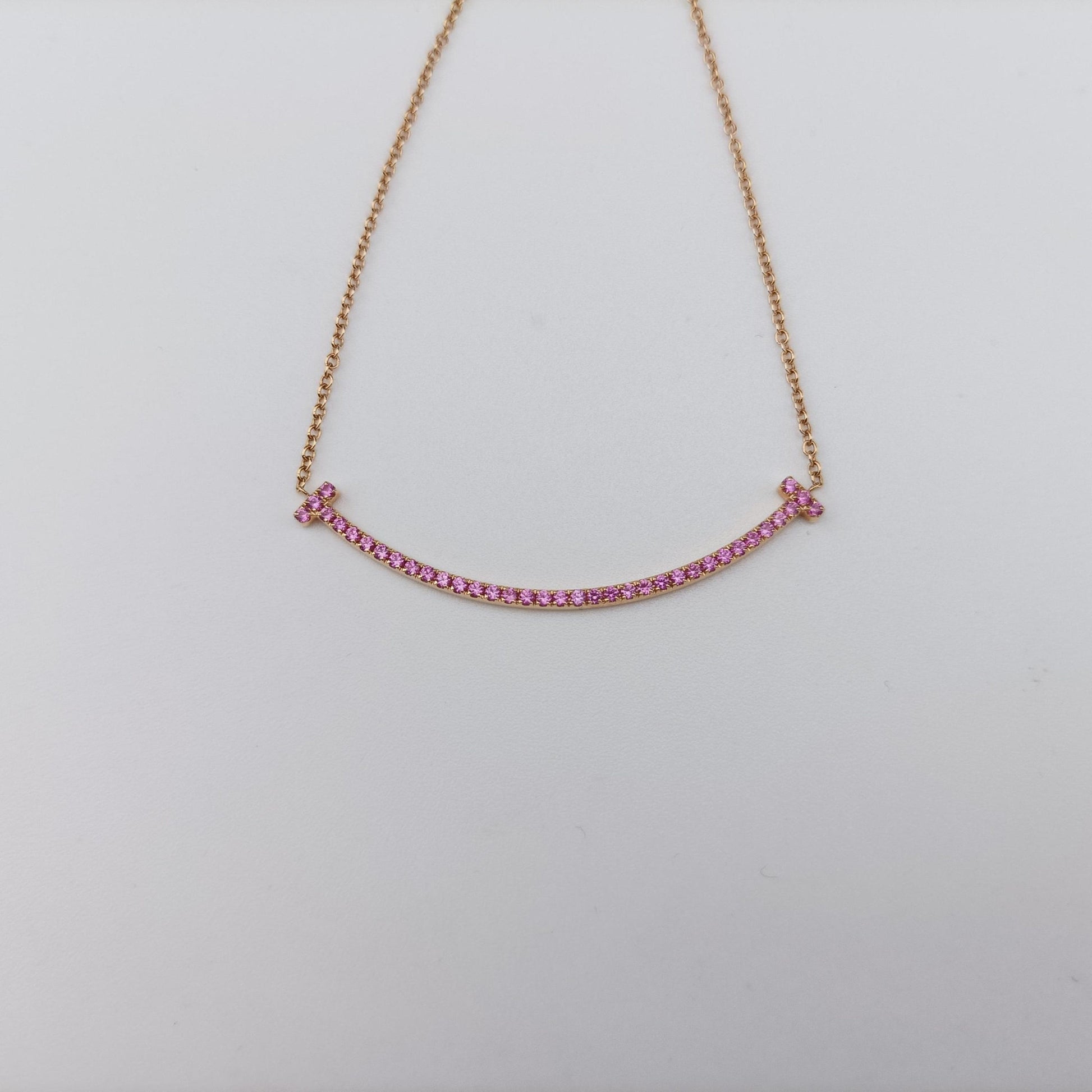 T Smile Pendant Golden×Pink AU750 Tスマイルペンダント ゴールド×ピンク AU750 