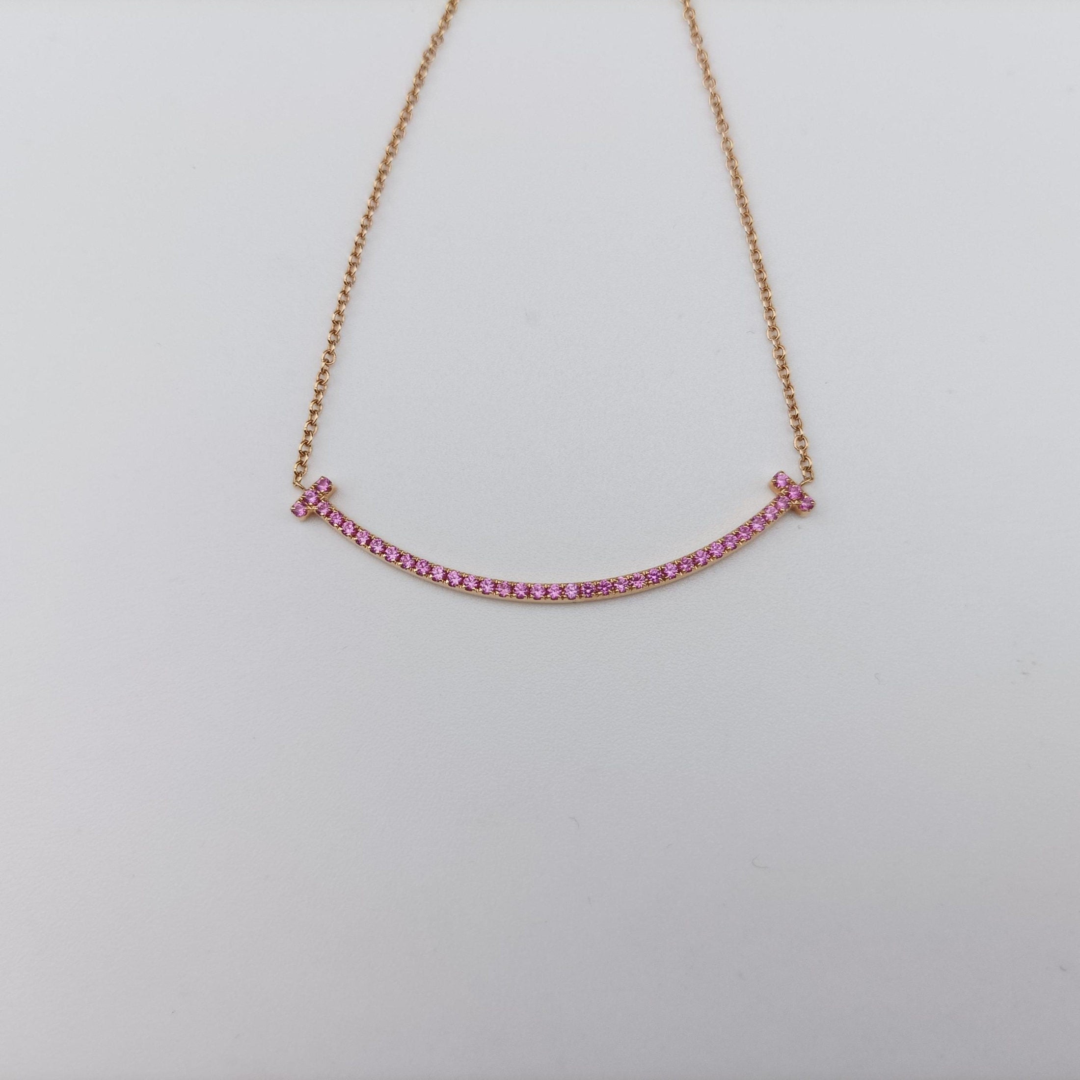 T Smile Pendant Golden×Pink AU750 Tスマイルペンダント ゴールド×ピンク AU750 
