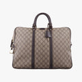 GG plus GG Supreme Briefcase Brown PVC coated canvasxLeather 201480 A8127099GGプラス GGスプリーム ブラウン PVCコーティングキャンバスxレザー 201480 A8127099