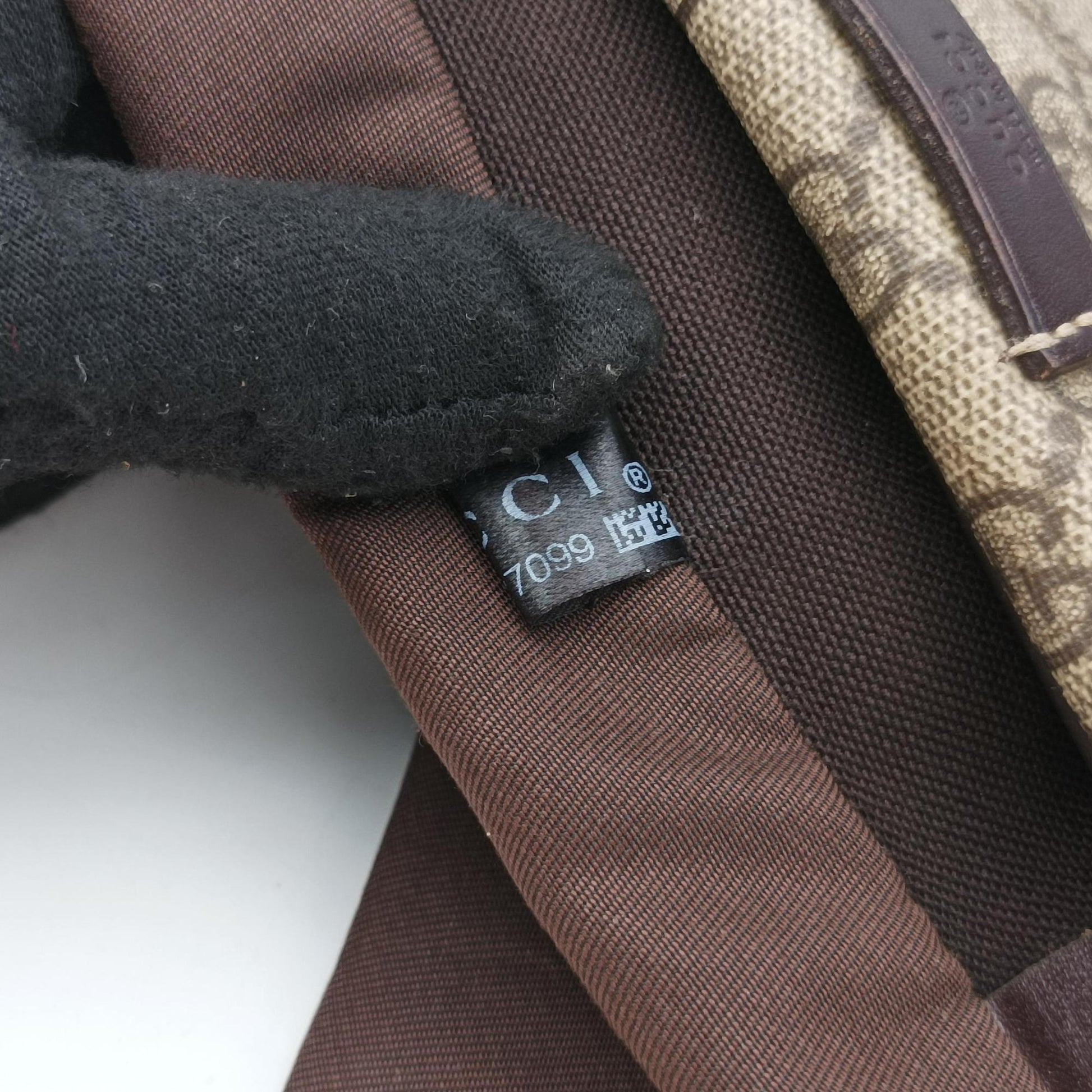 GG plus GG Supreme Briefcase Brown PVC coated canvasxLeather 201480 A8127099GGプラス GGスプリーム ブラウン PVCコーティングキャンバスxレザー 201480 A8127099