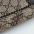 GG plus GG Supreme Briefcase Brown PVC coated canvasxLeather 201480 A8127099GGプラス GGスプリーム ブラウン PVCコーティングキャンバスxレザー 201480 A8127099