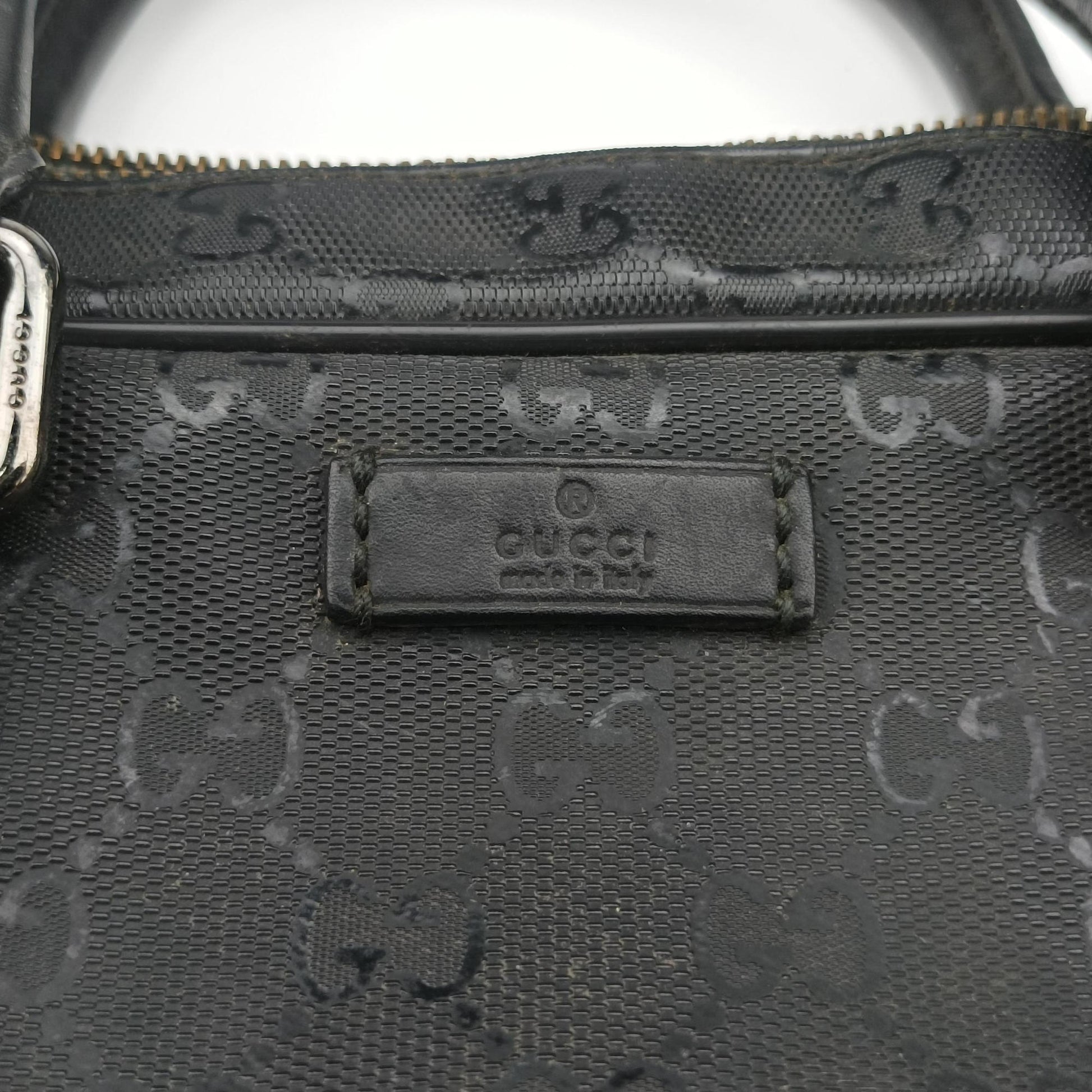 GG Imprime Briefcase Black PVC coated canvas 201480 E016970667GGインプリメ ブリーフケース ブラック PVCコーティングキャンバス 201480 E016970667