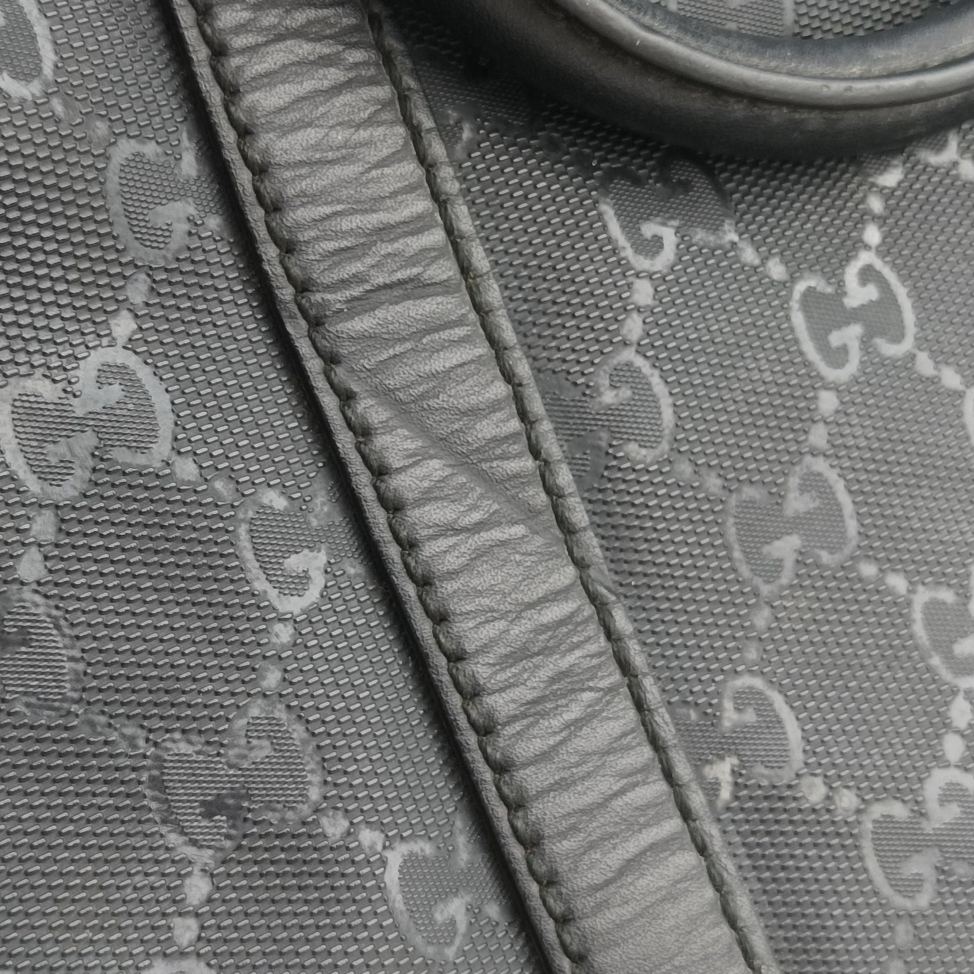 GG Imprime Briefcase Black PVC coated canvas 201480 E016970667GGインプリメ ブリーフケース ブラック PVCコーティングキャンバス 201480 E016970667