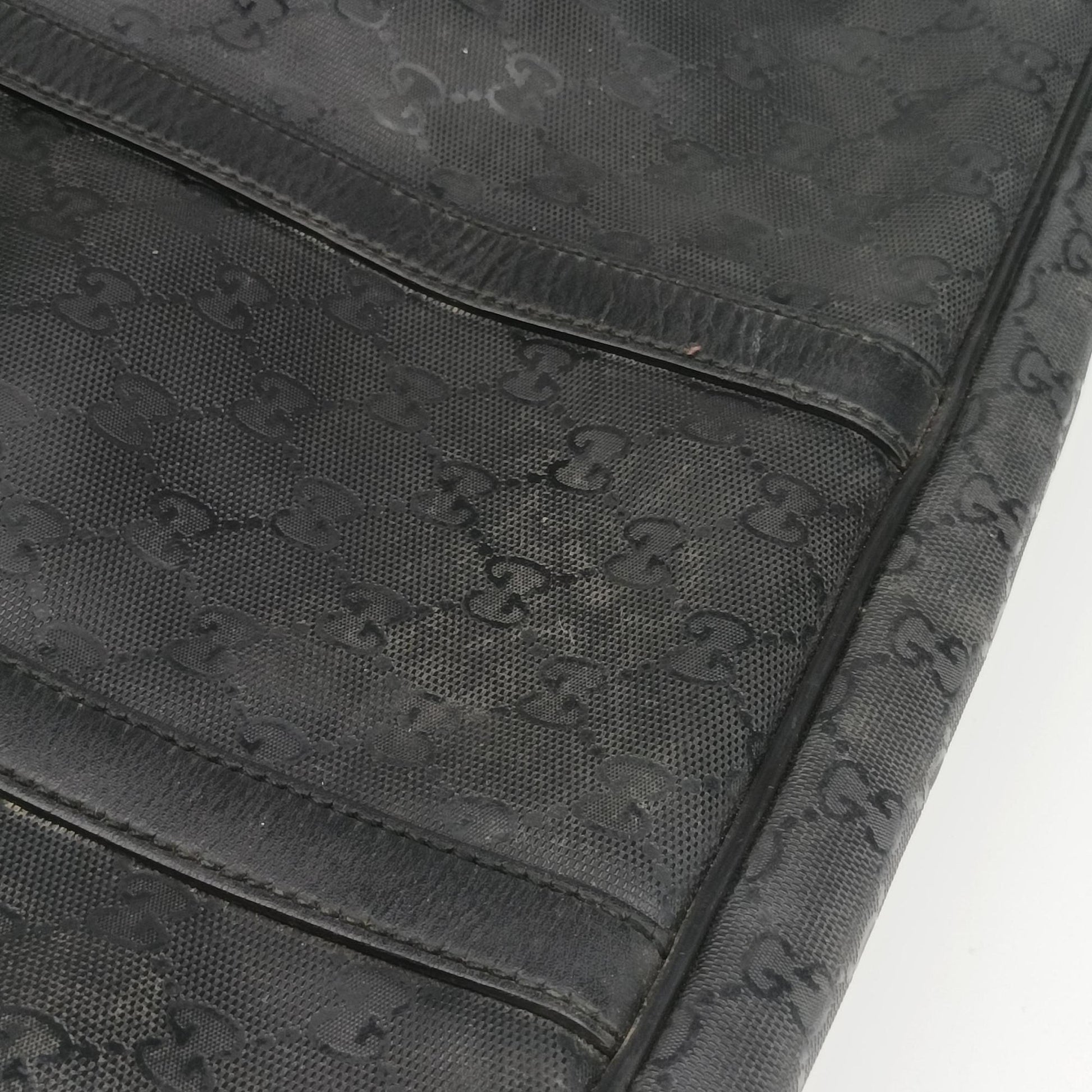 GG Imprime Briefcase Black PVC coated canvas 201480 E016970667GGインプリメ ブリーフケース ブラック PVCコーティングキャンバス 201480 E016970667