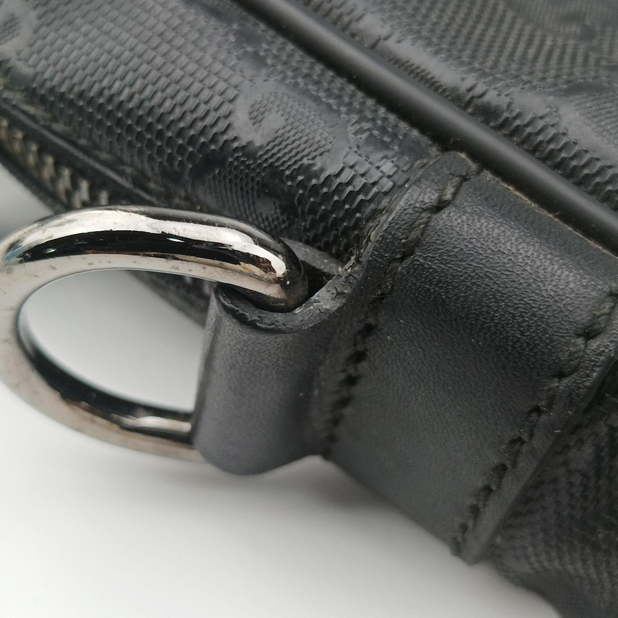 GG Imprime Briefcase Black PVC coated canvas 201480 E016970667GGインプリメ ブリーフケース ブラック PVCコーティングキャンバス 201480 E016970667