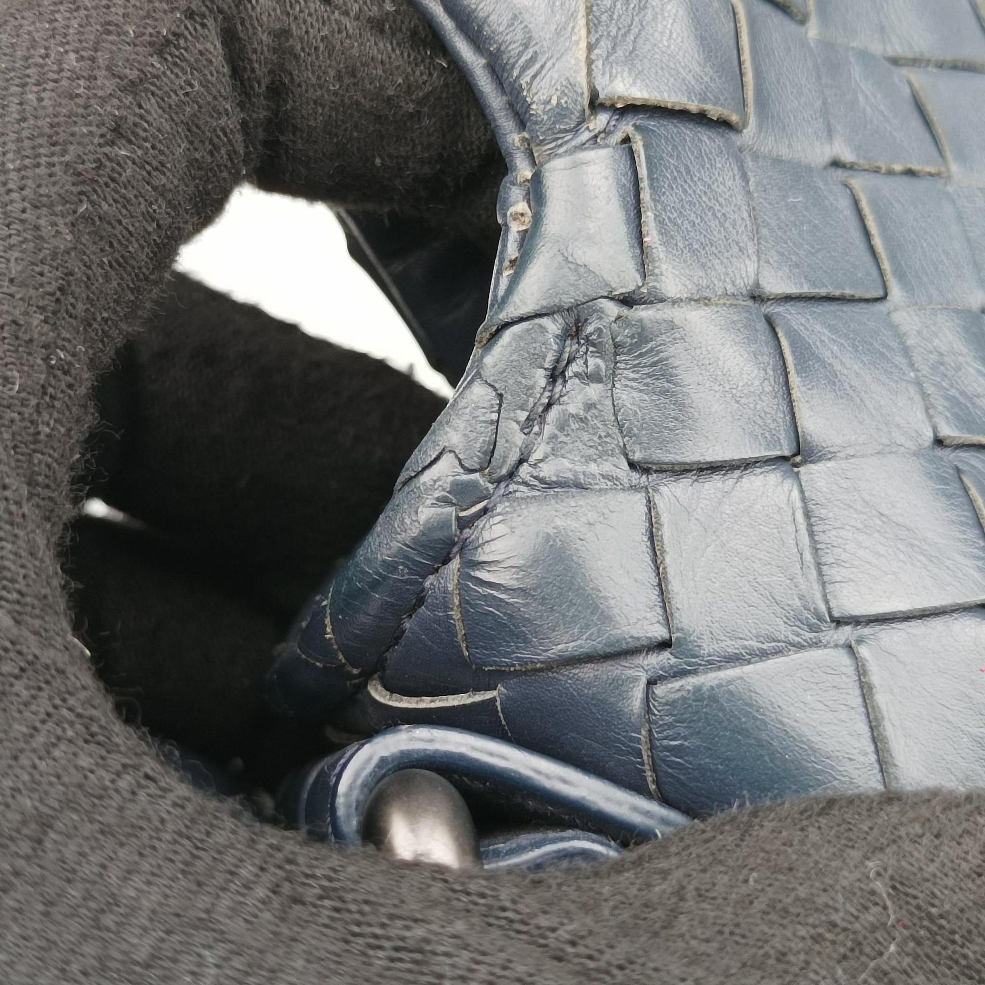 Intrecciato Navy lambskin B02834033Jイントレチャート ネイビー ラムスキン B02834033J