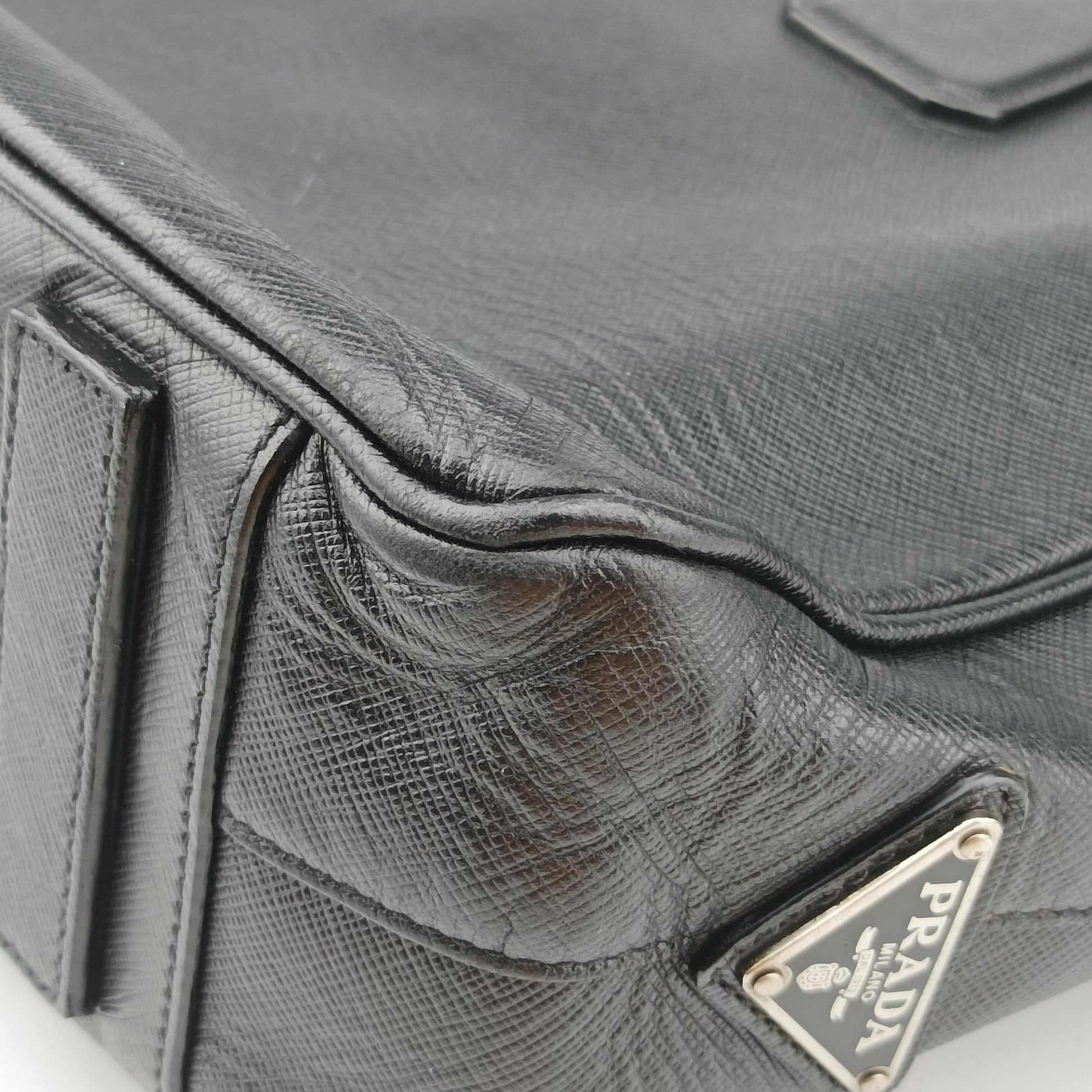 business bag briefcase Black SAFFIANO Leather 2VE363 7 R 208ビジネスバッグ ブリーフケース ブラック サフィアーノレザー 2VE363 7 R 208