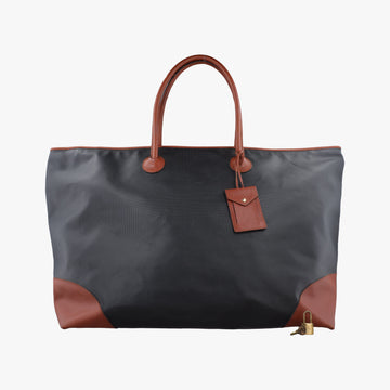 Marco Polo Jet Black × Caramel Brown PVC Coated Canvas × Calfskin マルコポーロ ブラック × ブラウン PVCコーティングキャンバス × カーフレザー 