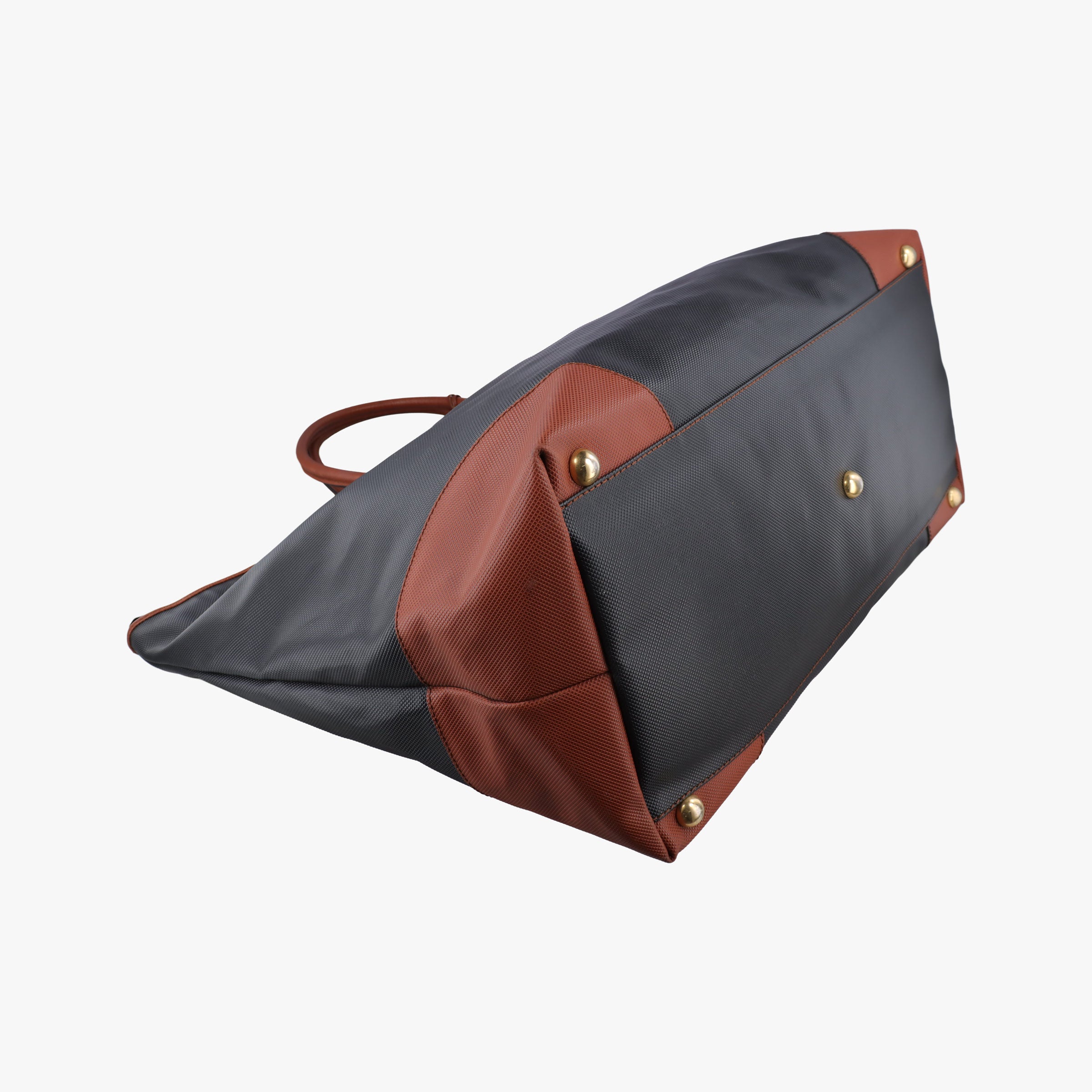 Marco Polo Jet Black × Caramel Brown PVC Coated Canvas × Calfskin マルコポーロ ブラック × ブラウン PVCコーティングキャンバス × カーフレザー 