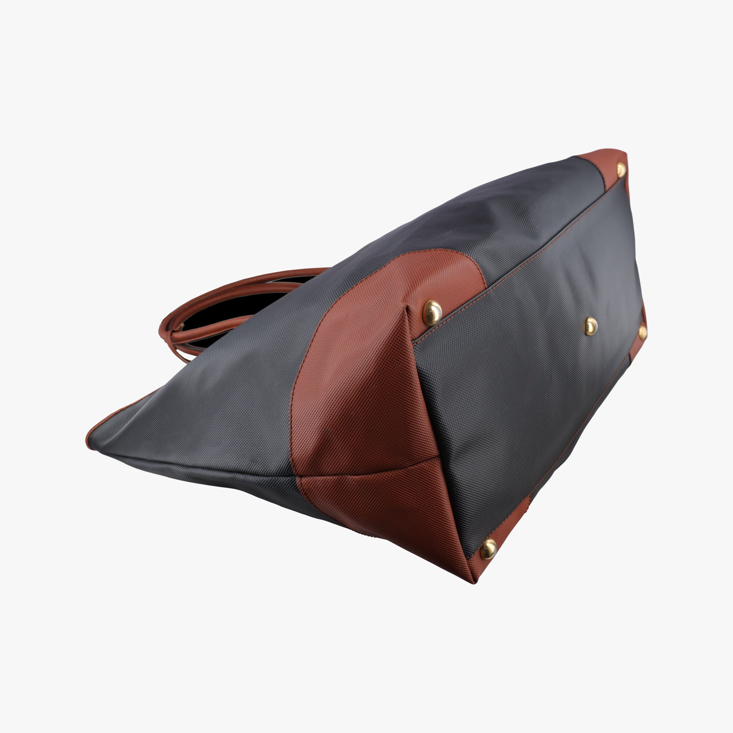 Marco Polo Jet Black × Caramel Brown PVC Coated Canvas × Calfskin マルコポーロ ブラック × ブラウン PVCコーティングキャンバス × カーフレザー 