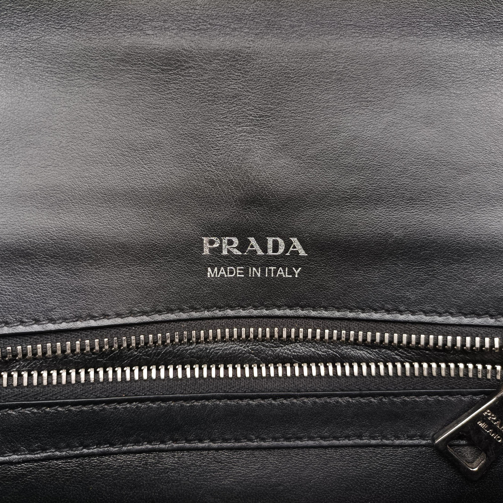 Electra Studded Black Leather×Saffiano leather 1BD120 25エレクトラ スタッズ ブラック レザー×サフィアーノレザー 1BD120 25