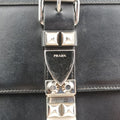 Electra Studded Black Leather×Saffiano leather 1BD120 25エレクトラ スタッズ ブラック レザー×サフィアーノレザー 1BD120 25