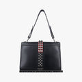 Electra Studded Black Leather×Saffiano leather 1BD120 25エレクトラ スタッズ ブラック レザー×サフィアーノレザー 1BD120 25