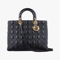 Lady Dior Black lambskin 17-BO-0112レディディオール ブラック ラムスキン 17-BO-0112
