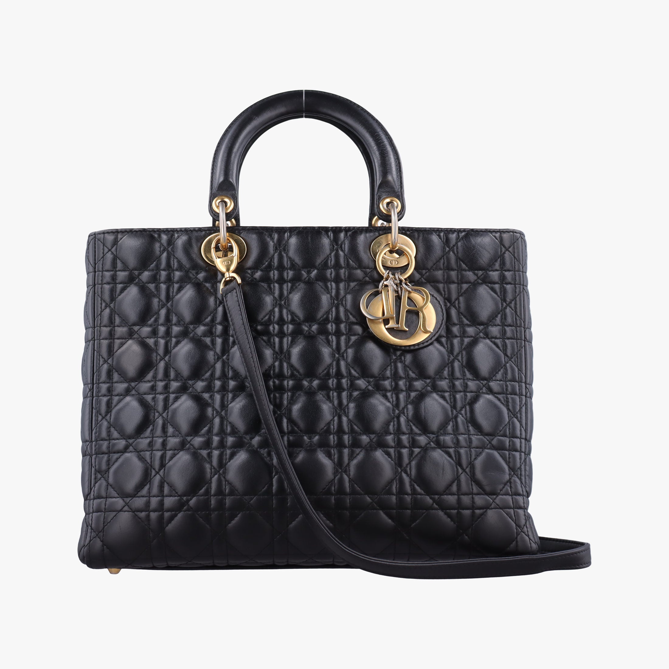 Lady Dior Black lambskin 17-BO-0112レディディオール ブラック ラムスキン 17-BO-0112