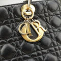 Lady Dior Black lambskin 17-BO-0112レディディオール ブラック ラムスキン 17-BO-0112