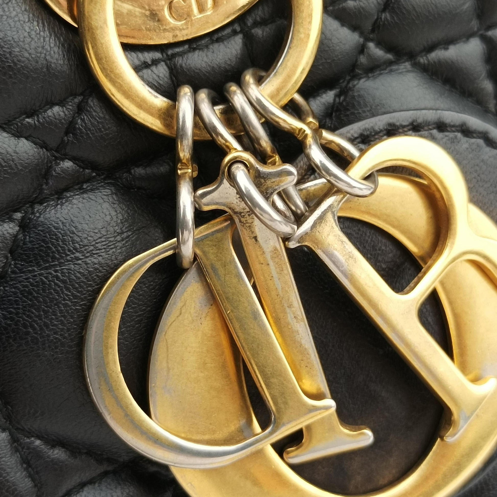 Lady Dior Black lambskin 17-BO-0112レディディオール ブラック ラムスキン 17-BO-0112