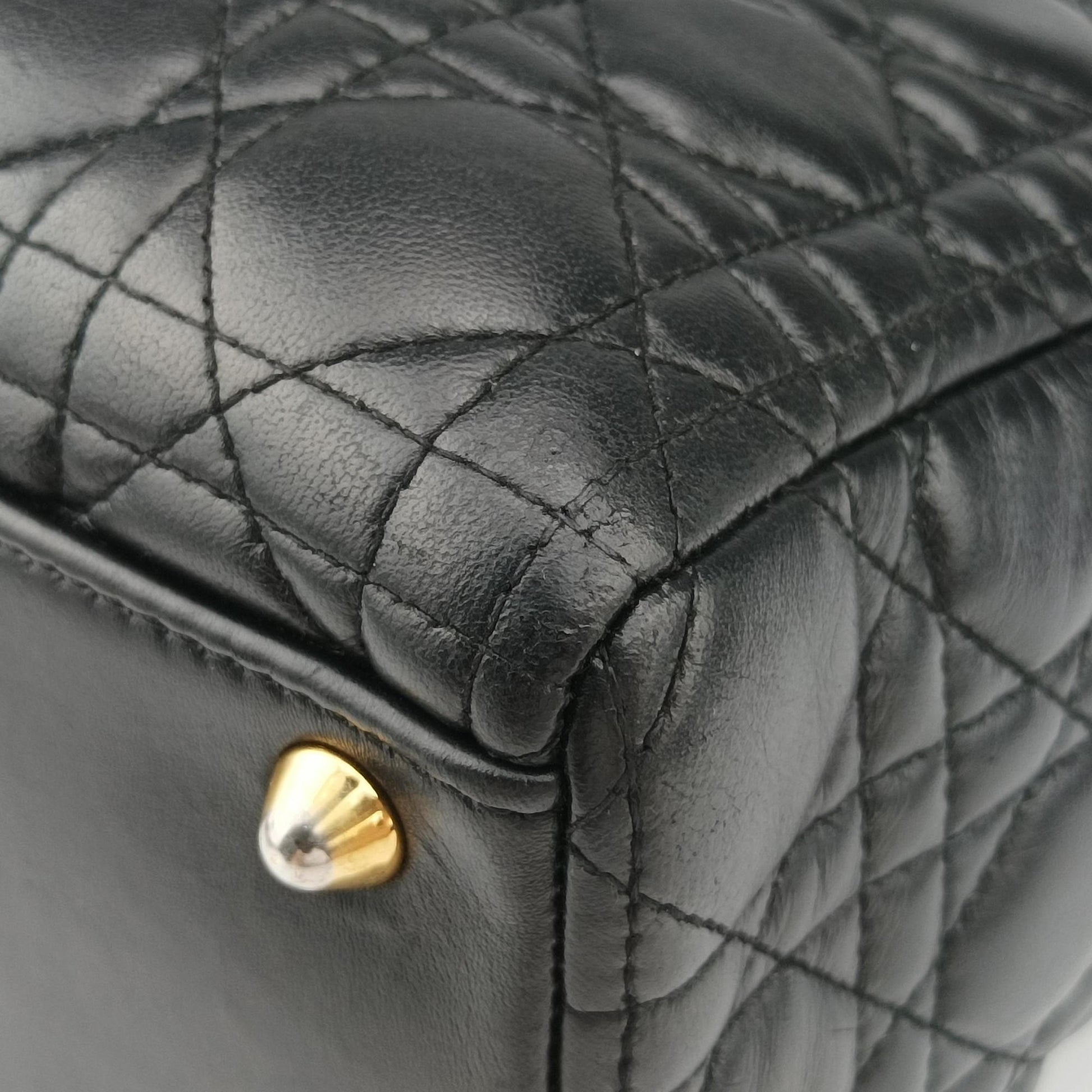 Lady Dior Black lambskin 17-BO-0112レディディオール ブラック ラムスキン 17-BO-0112