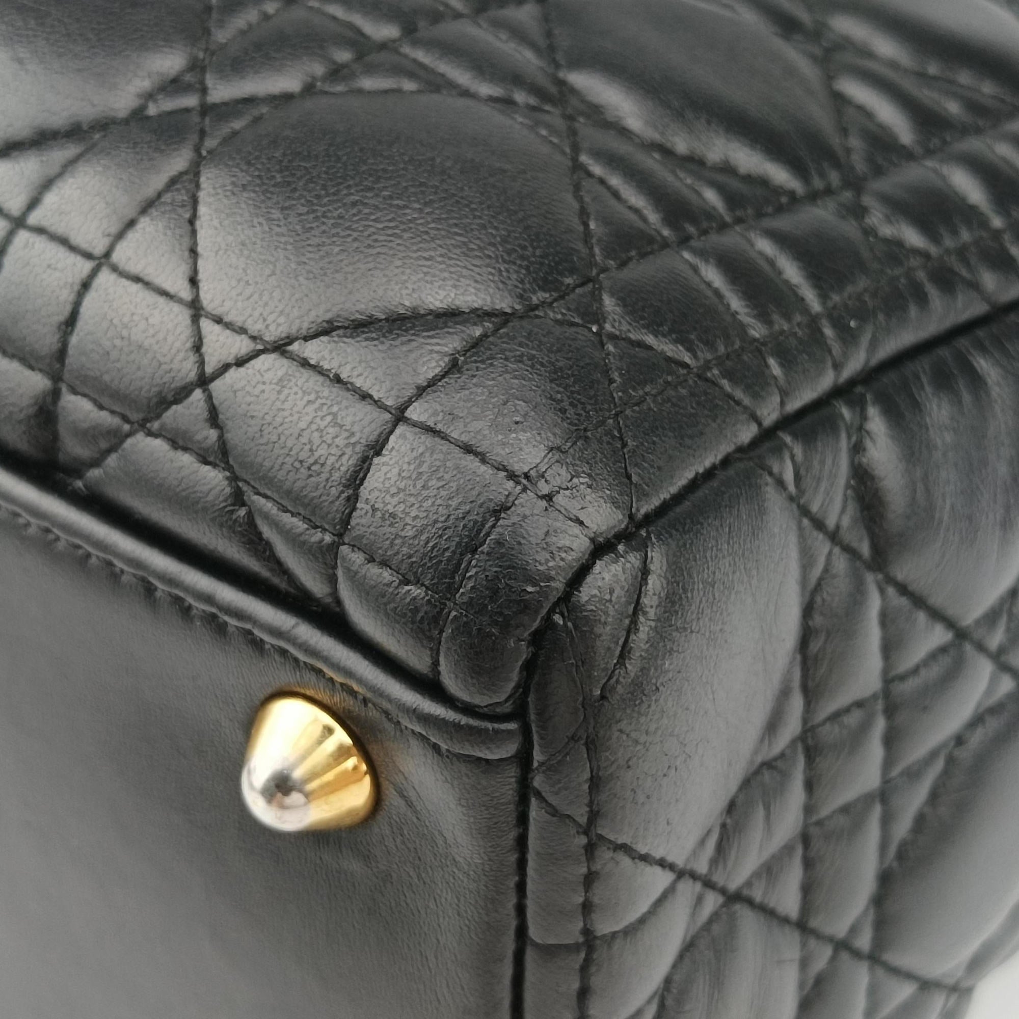 Lady Dior Black lambskin 17-BO-0112レディディオール ブラック ラムスキン 17-BO-0112