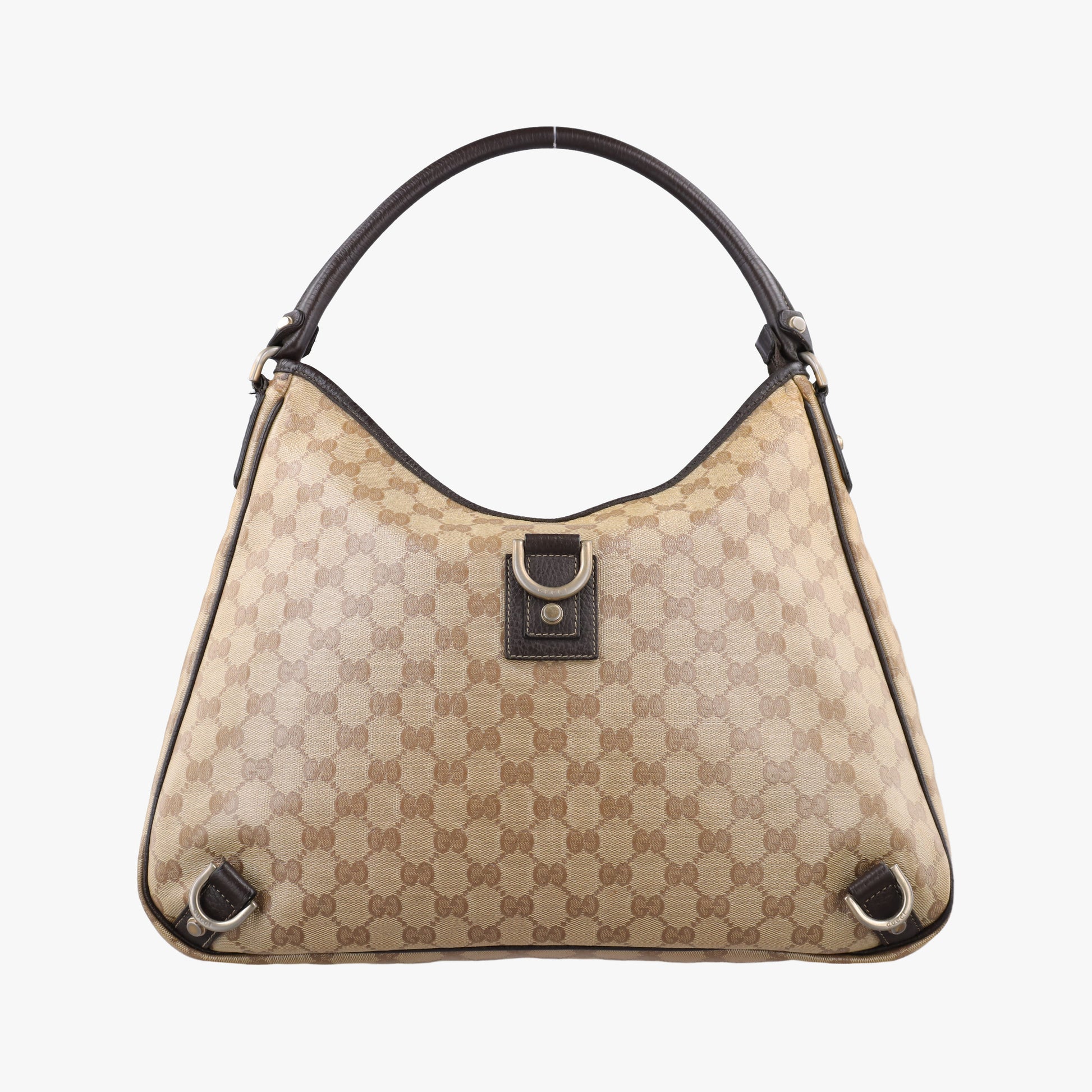 GG Crystal Abbey Hobo Beige PVC coated canvas×leather 268636 G011808102ジージークリスタルアビーホーボー ベージュ PVCコーティングキャンバス×レザー 268636 G011808102