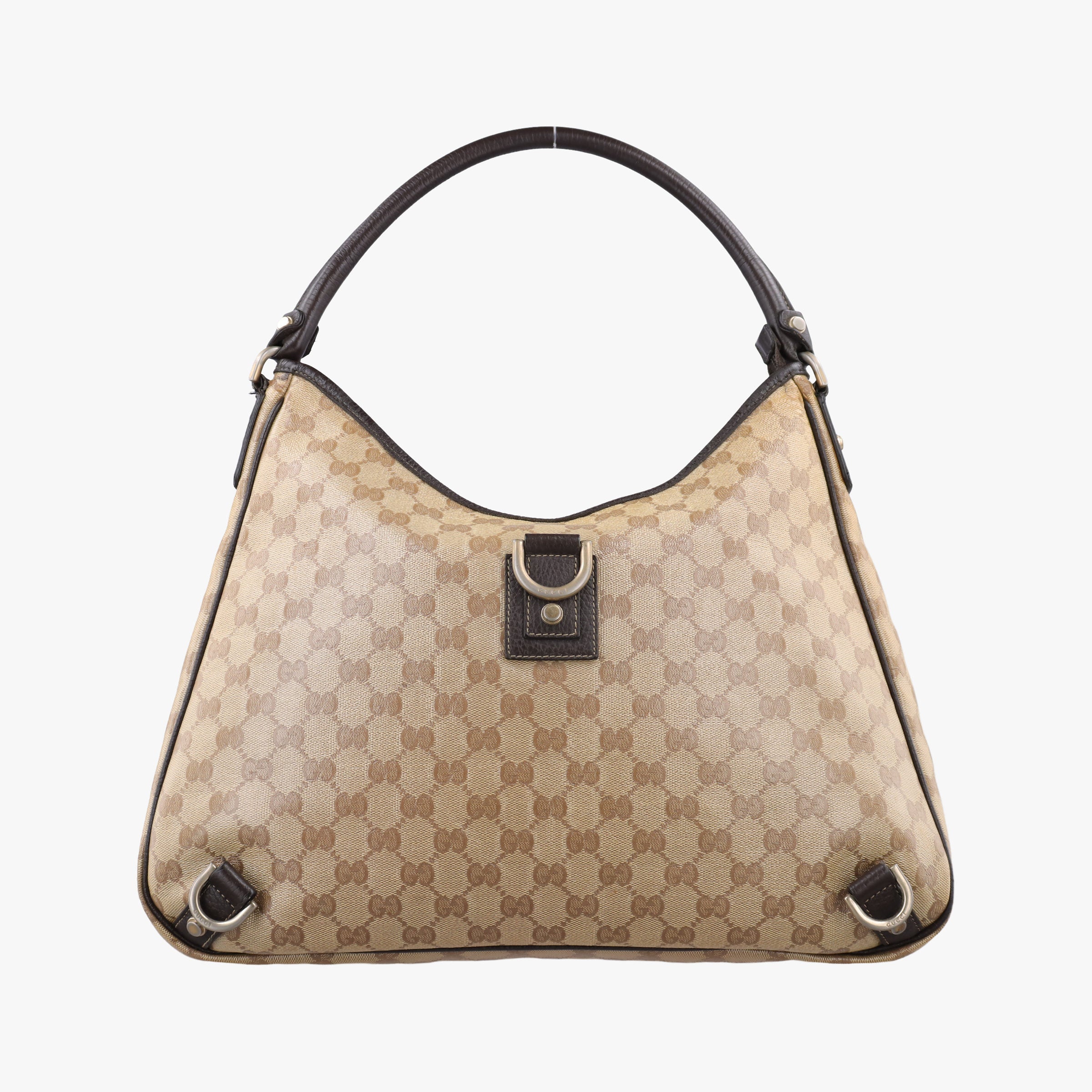 GG Crystal Abbey Hobo Beige PVC coated canvas×leather 268636 G011808102ジージークリスタルアビーホーボー ベージュ PVCコーティングキャンバス×レザー 268636 G011808102