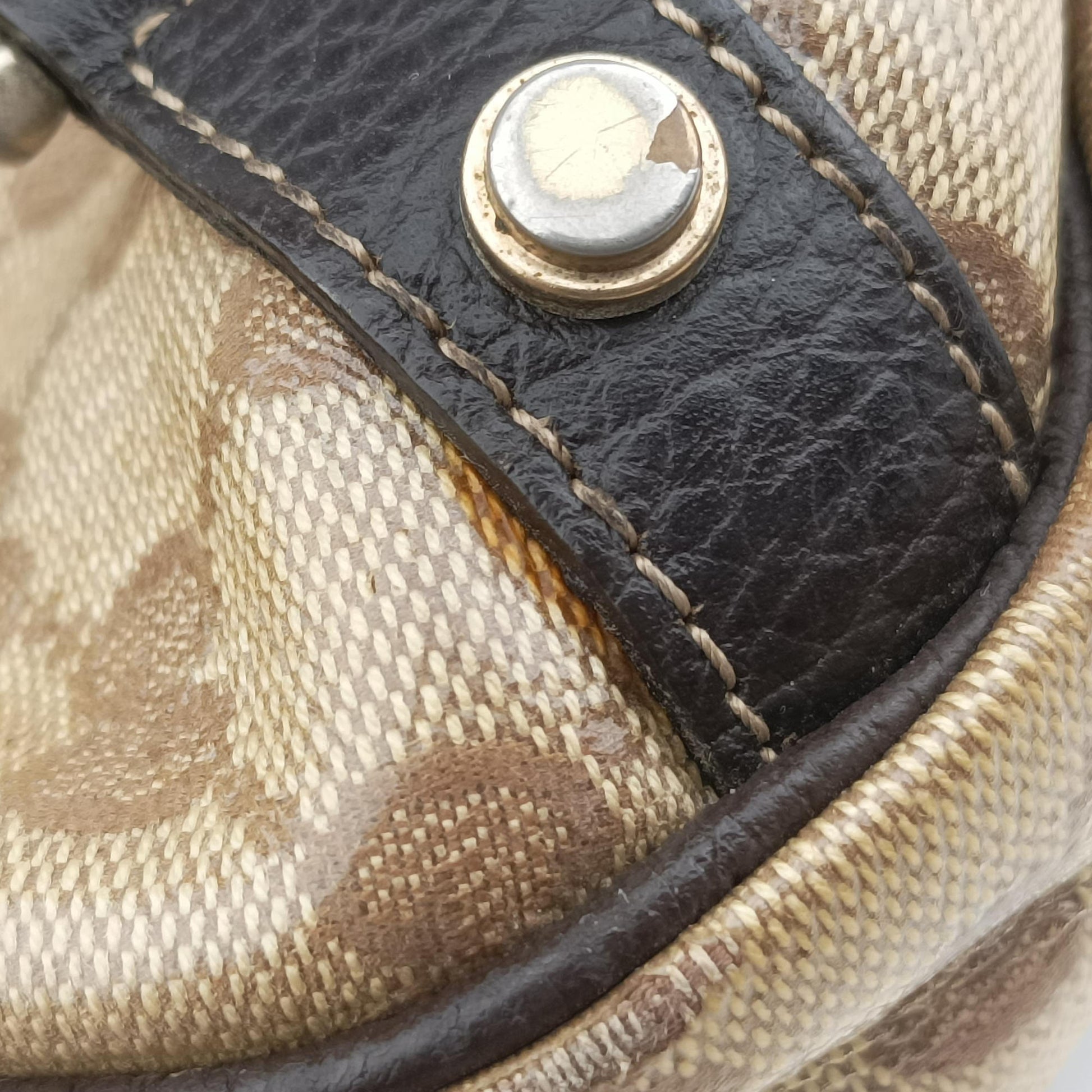 GG Crystal Abbey Hobo Beige PVC coated canvas×leather 268636 G011808102ジージークリスタルアビーホーボー ベージュ PVCコーティングキャンバス×レザー 268636 G011808102