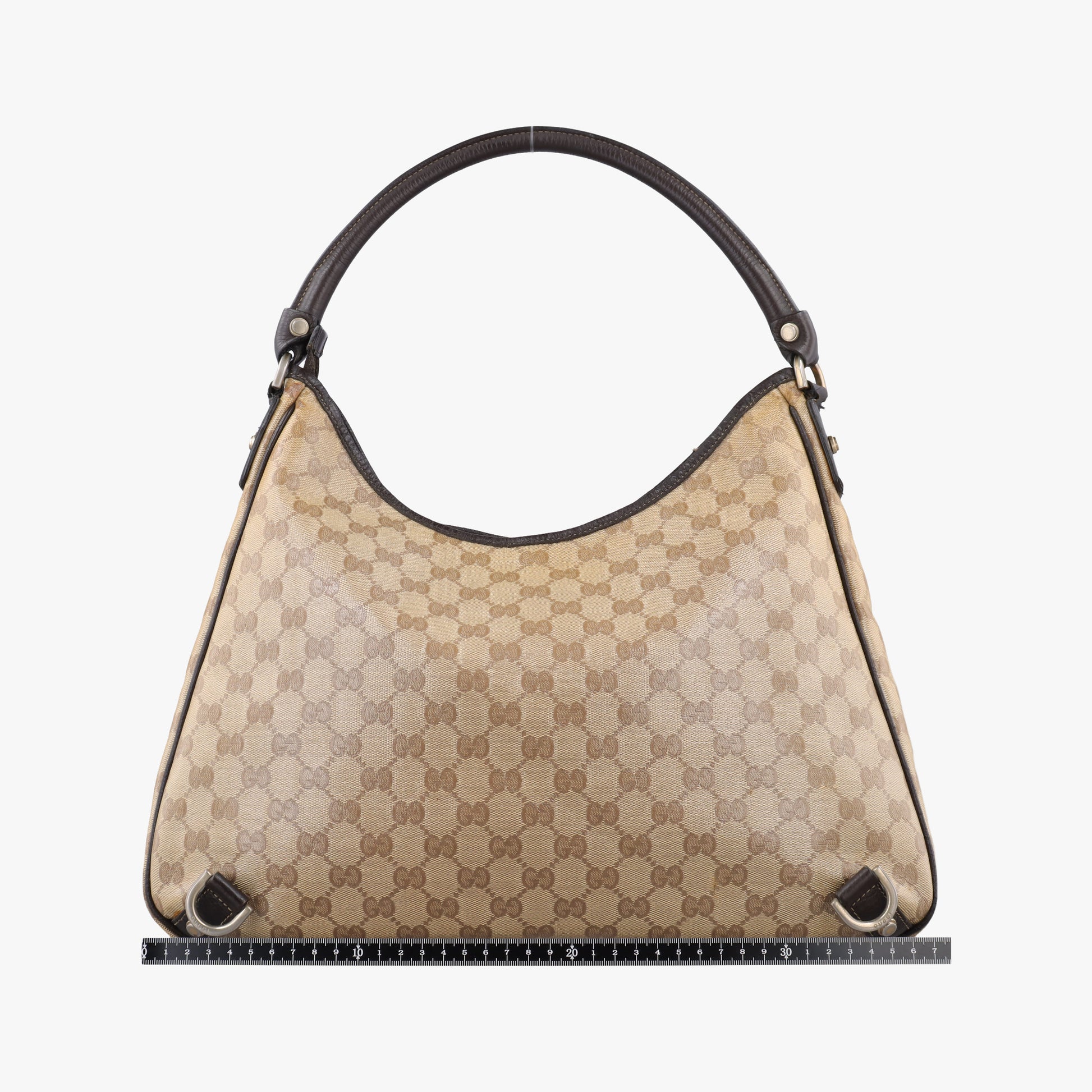 GG Crystal Abbey Hobo Beige PVC coated canvas×leather 268636 G011808102ジージークリスタルアビーホーボー ベージュ PVCコーティングキャンバス×レザー 268636 G011808102