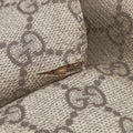 GG Supreme Double Buckle Beige × Dark Brown PVC coated canvas 122373 214397 GGスプリーム ダブルバックル ベージュ × ダークブラウン PVCコーティングキャンバス 122373 214397 
