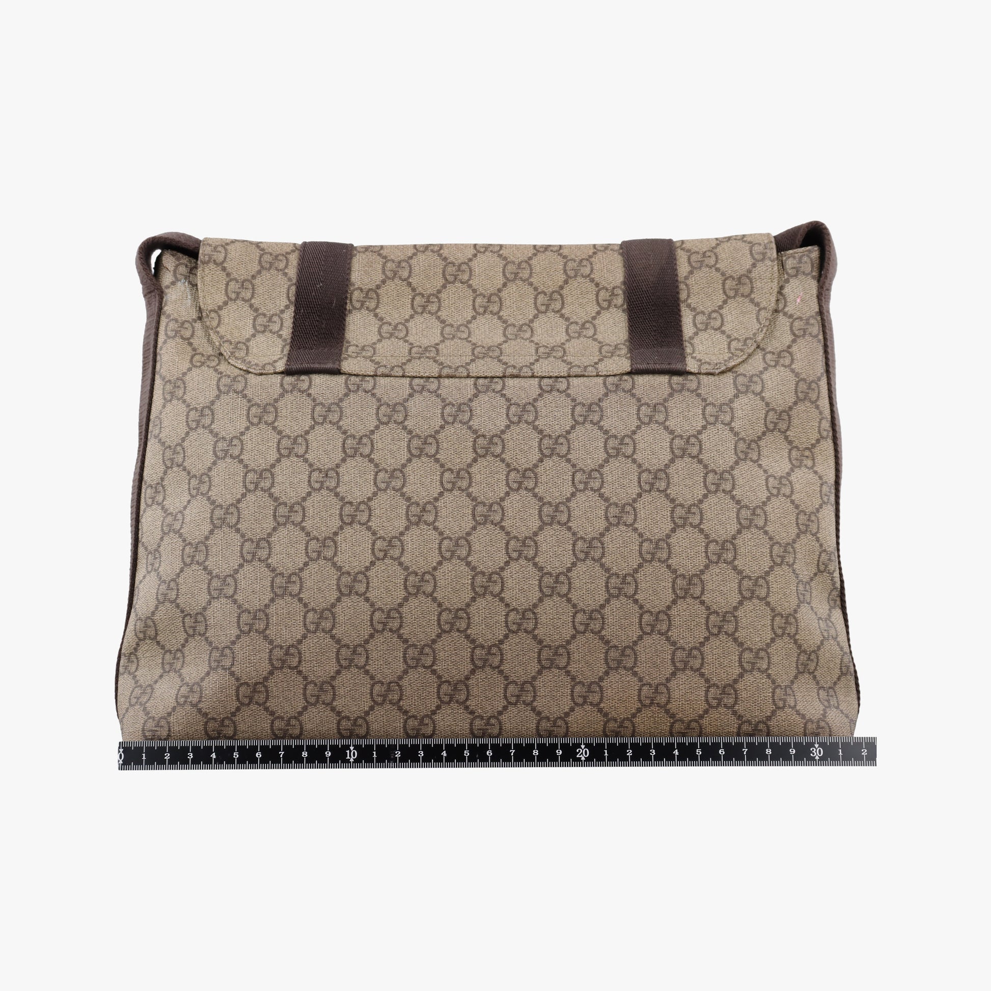 GG Supreme Double Buckle Beige × Dark Brown PVC coated canvas 122373 214397 GGスプリーム ダブルバックル ベージュ × ダークブラウン PVCコーティングキャンバス 122373 214397 