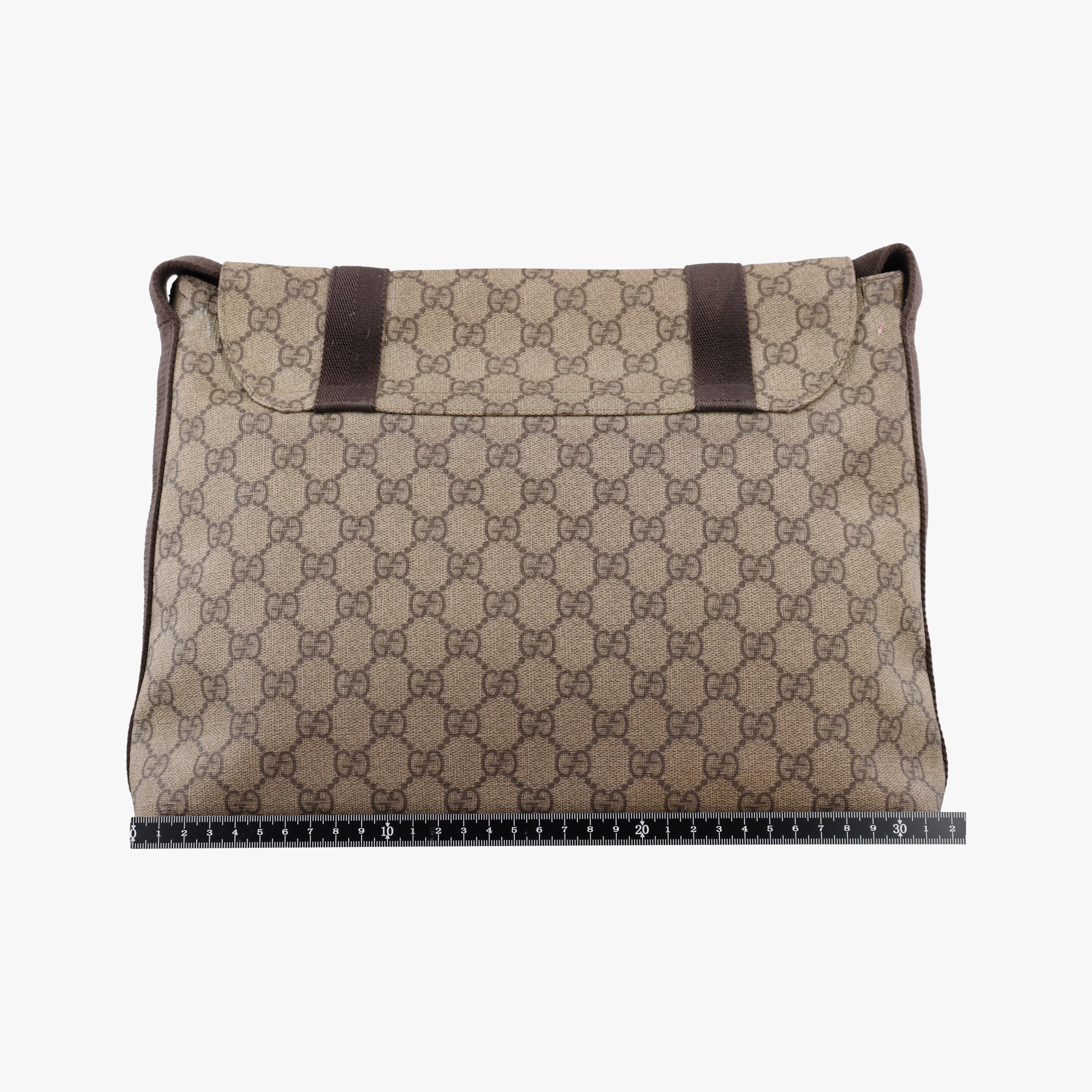 GG Supreme Double Buckle Beige × Dark Brown PVC coated canvas 122373 214397 GGスプリーム ダブルバックル ベージュ × ダークブラウン PVCコーティングキャンバス 122373 214397 