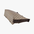 GG Supreme Double Buckle Beige × Dark Brown PVC coated canvas 122373 214397 GGスプリーム ダブルバックル ベージュ × ダークブラウン PVCコーティングキャンバス 122373 214397 