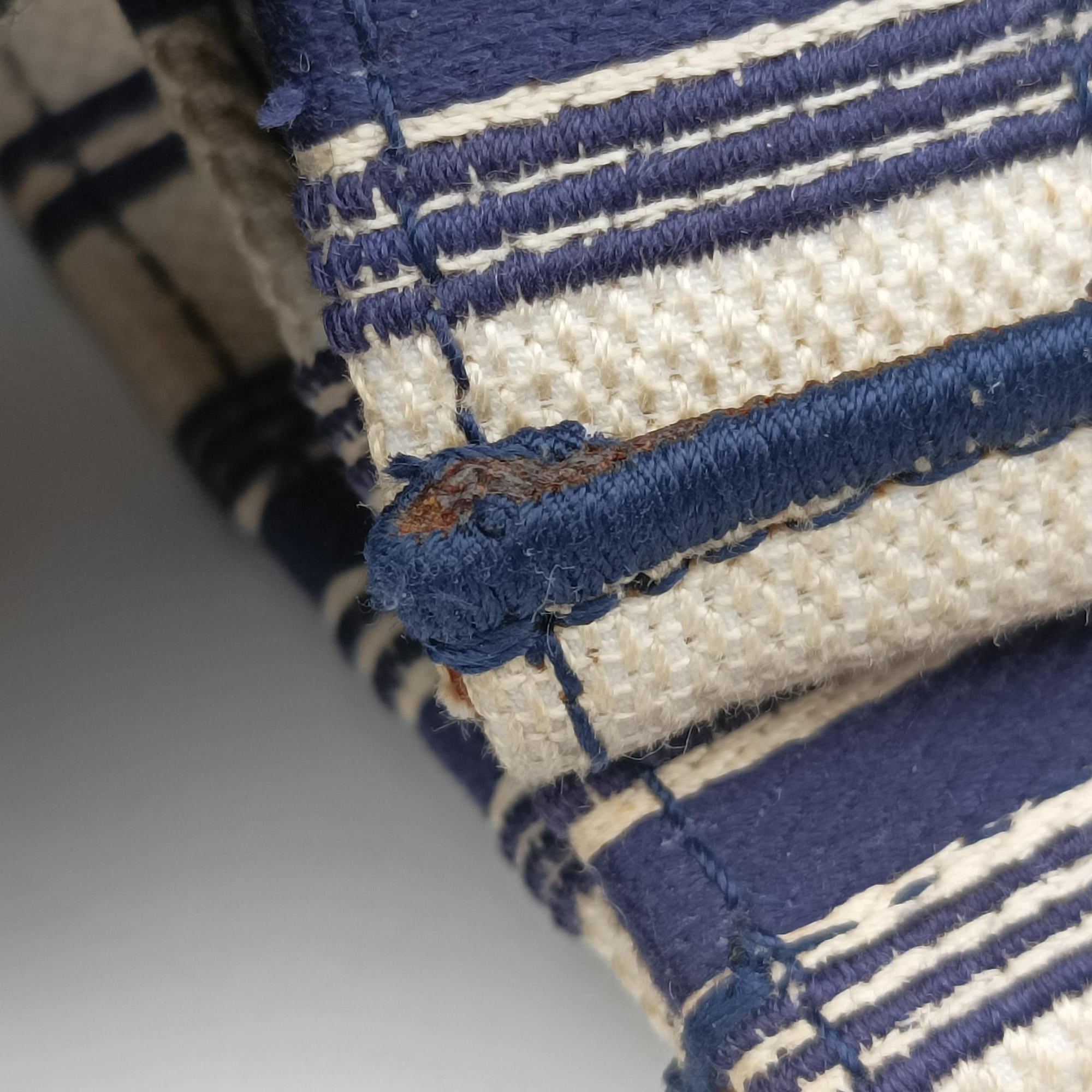 Book Tote White × Navy Jacquard 50-MA-1128ブック トート ホワイト × ネイビー ジャガード 50-MA-1128