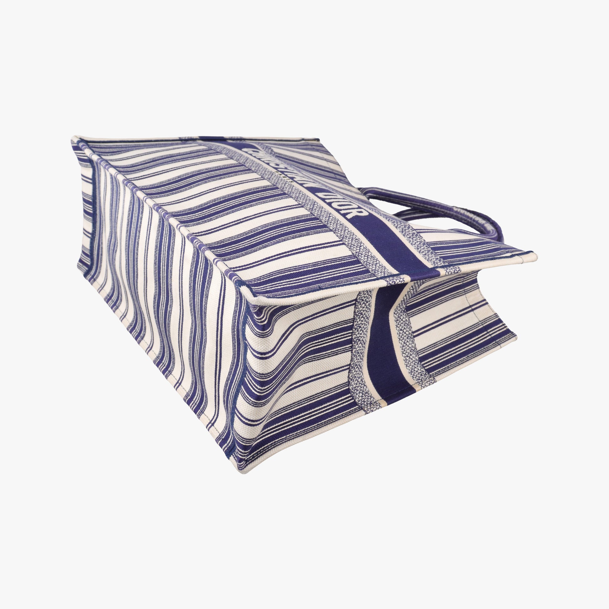 Book Tote White × Navy Jacquard 50-MA-1128ブック トート ホワイト × ネイビー ジャガード 50-MA-1128