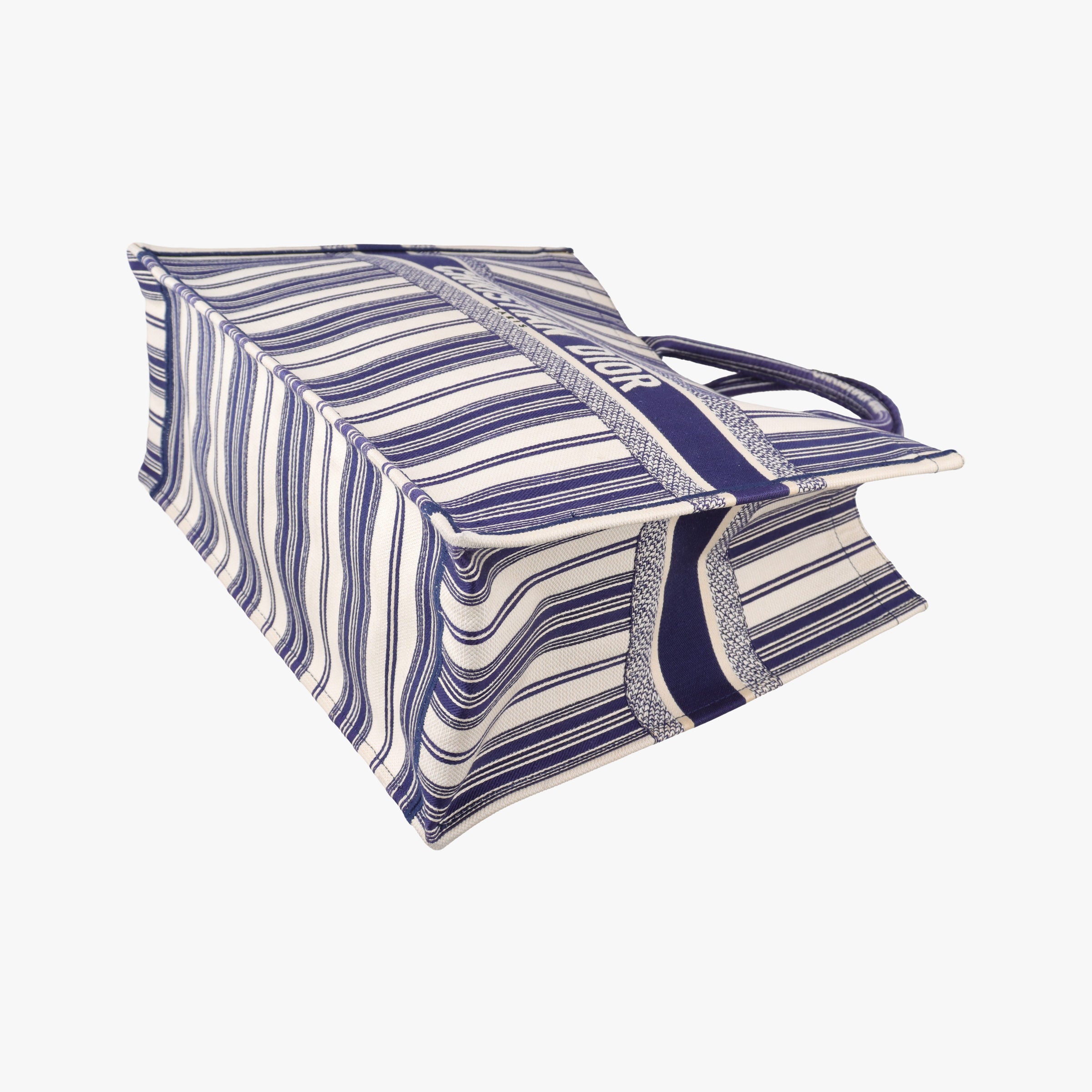 Book Tote White × Navy Jacquard 50-MA-1128ブック トート ホワイト × ネイビー ジャガード 50-MA-1128